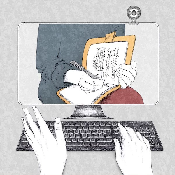 Fumetto che mostra una consulenza editoriale e affiancamento alla scrittura per autori e scrittrici